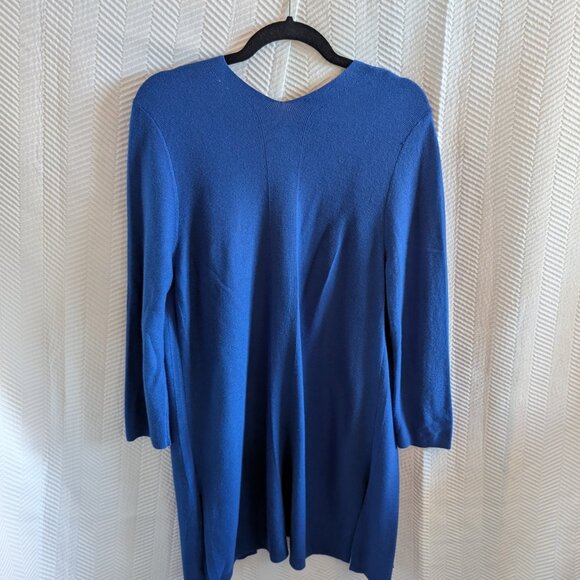 Talbots No-Close Cardigan Royal Blue Size L Classic Open Cardigan Duster - Picture 5 of 15
